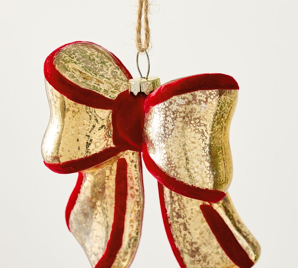 Pottery Barn Mercury Bow Ornament
