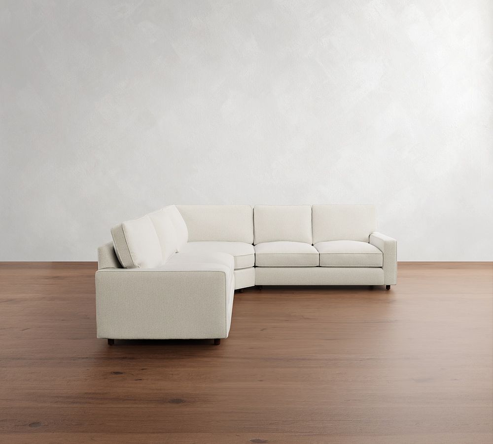 Pottery Barn PB Comfort Square Arm 3-Piece L-Shaped Wedge Sleeper Sectional (119")