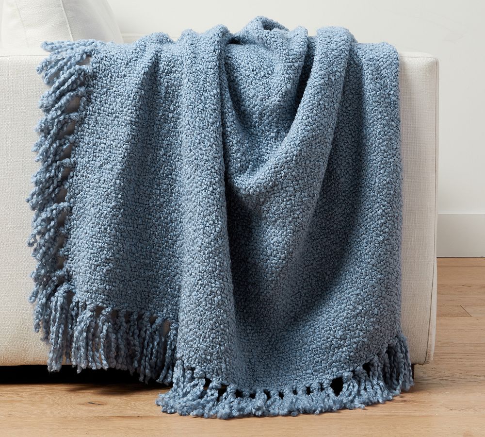 Pottery Barn Dreamy Handwoven Fringe Throw