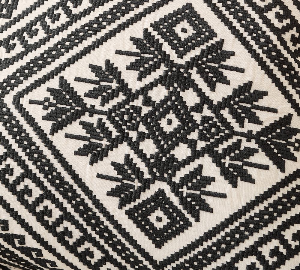 Pottery Barn Fair Isle Embroidered Pillow