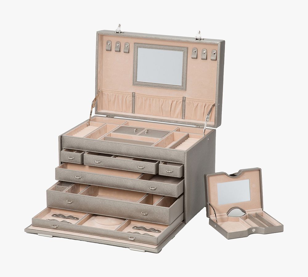 Pottery Barn Legacy Vegan Leather Jewelry Armoire