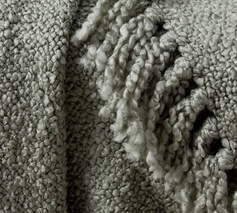Pottery Barn Dreamy Handwoven Fringe Throw