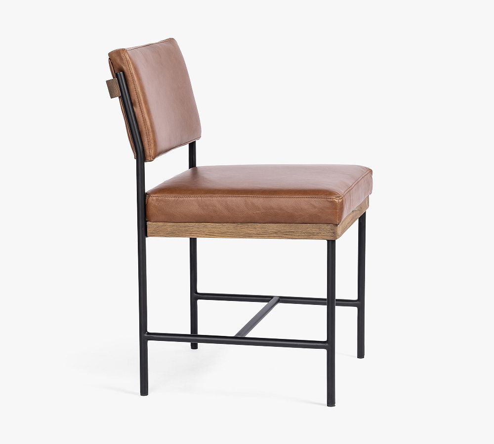 Pottery Barn Wynham Leather Dining Chair