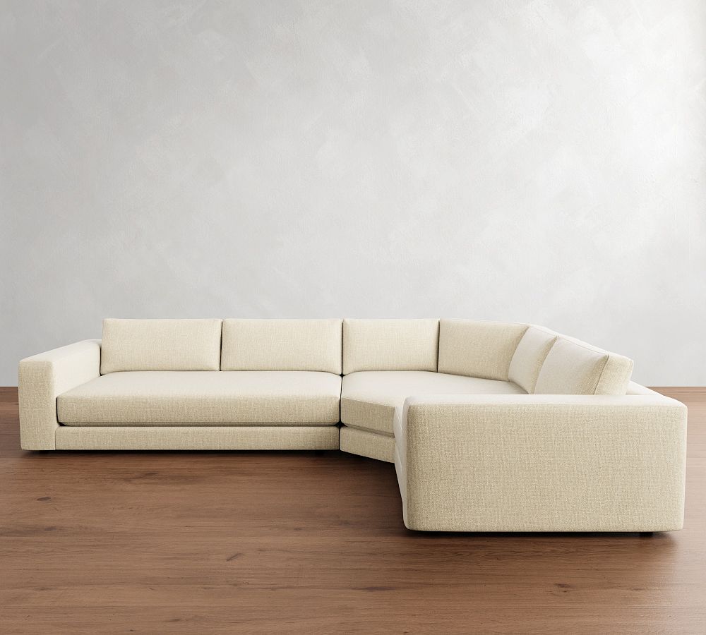 Pottery Barn Carmel Lounge 3-Piece Wedge Sectional (128"&ndash;130")
