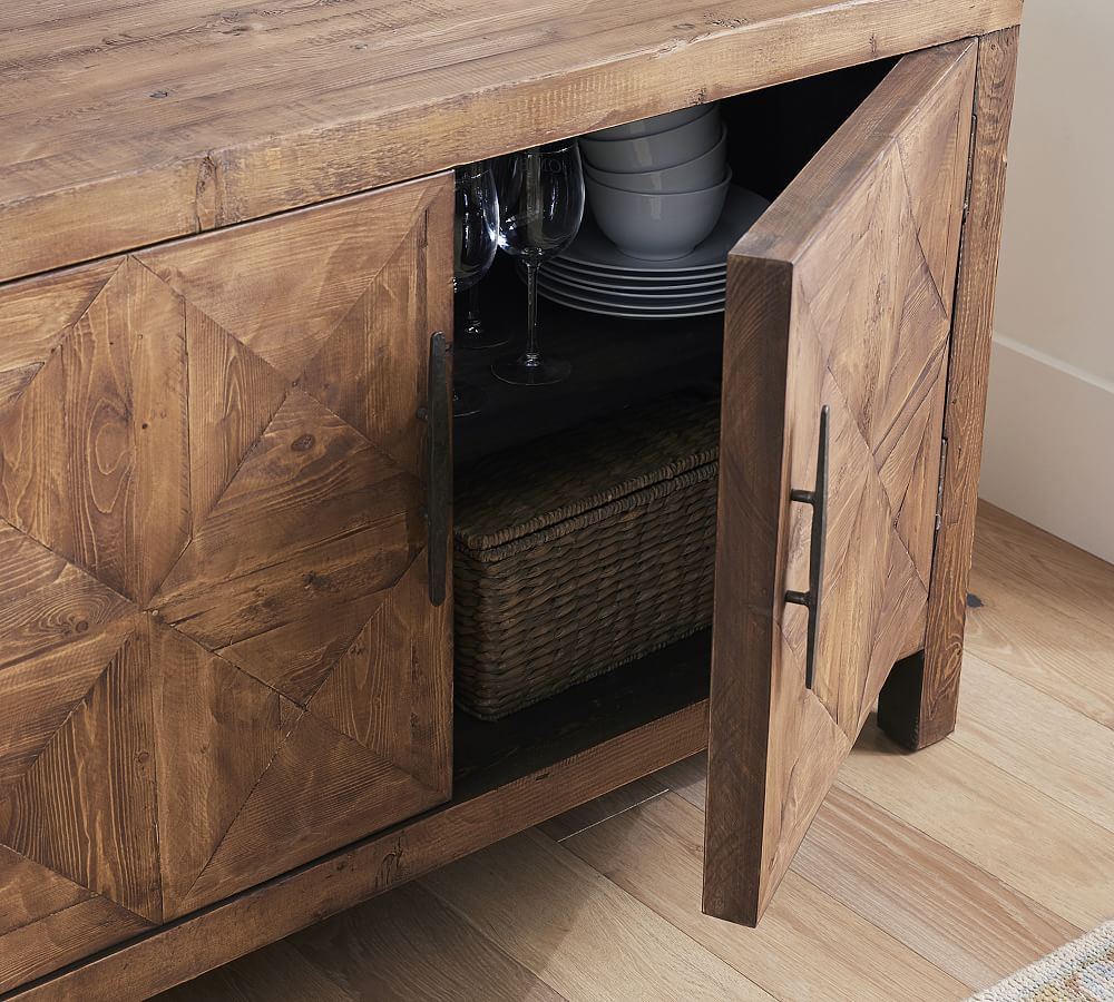 Pottery Barn Jovi Carved Reclaimed Wood Buffet (103.5")