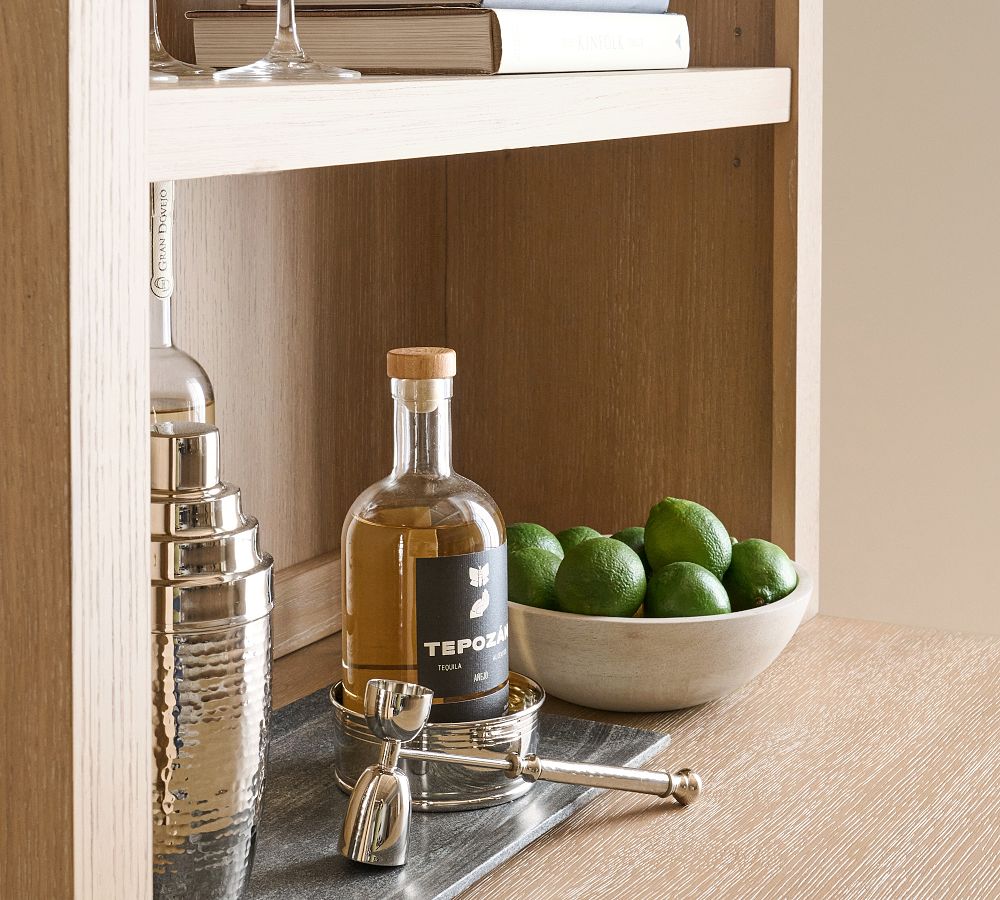 Pottery Barn Modern Farmhouse Shelf with Display Cabinet (34")