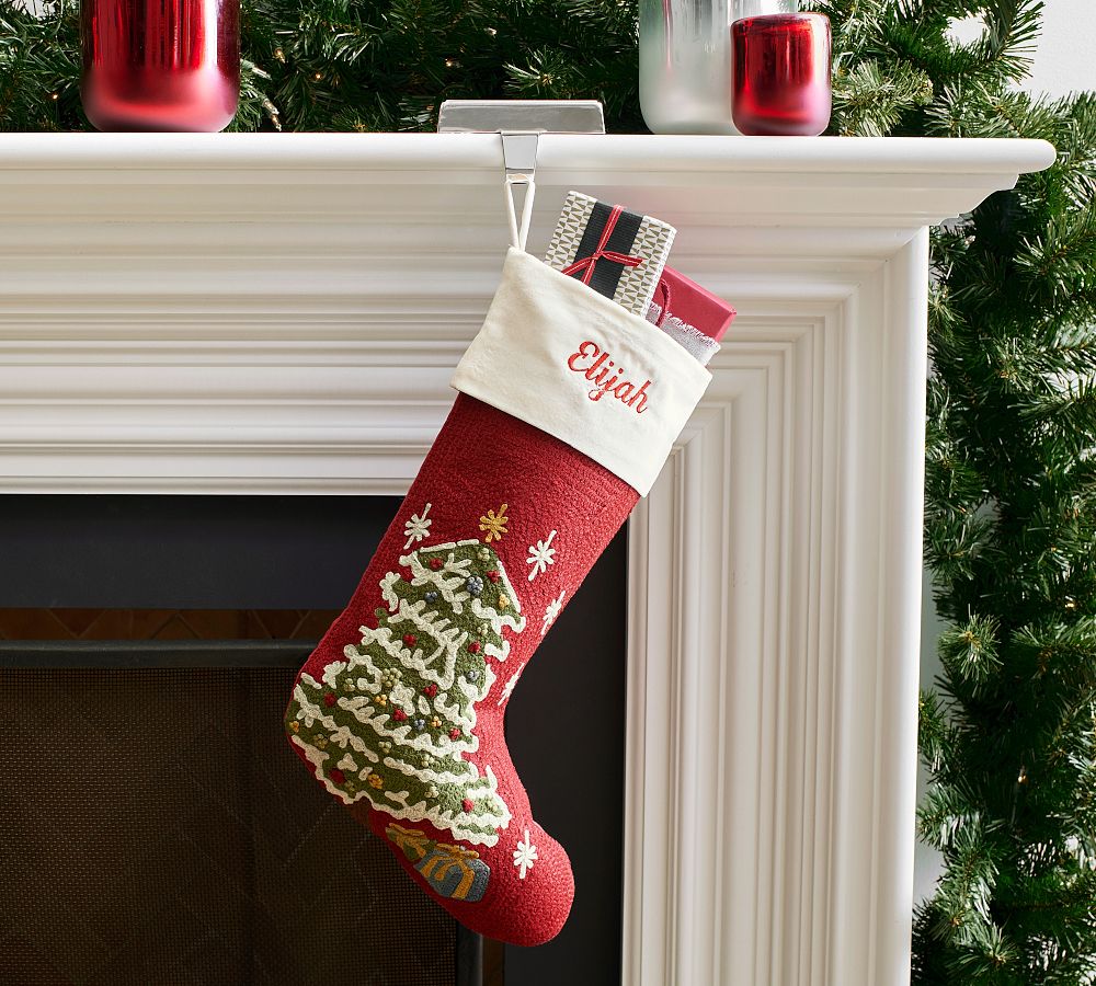 Pottery Barn Holiday Icons Crewel Stockings