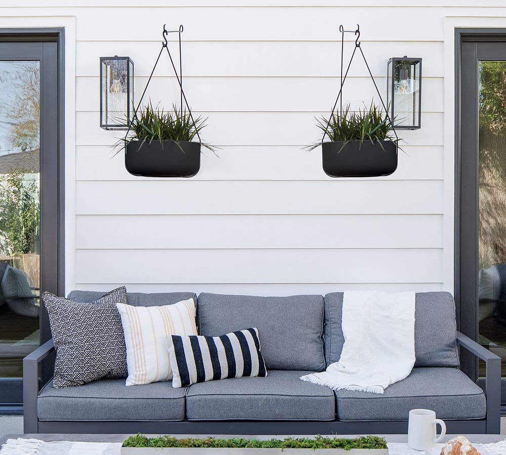 Pottery Barn All Weather Eco Hevea 14" Hanging Bowl Planters