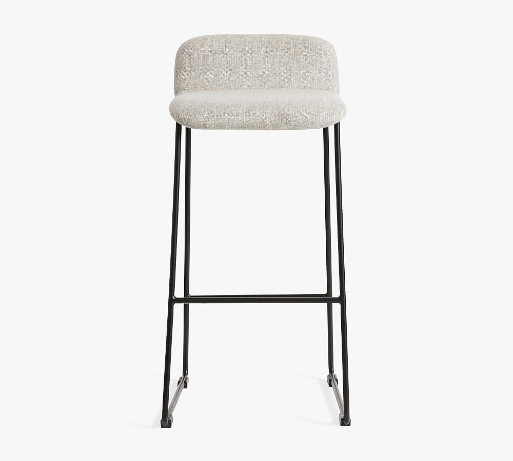 Pottery Barn Zoe Upholstered Metal Stool