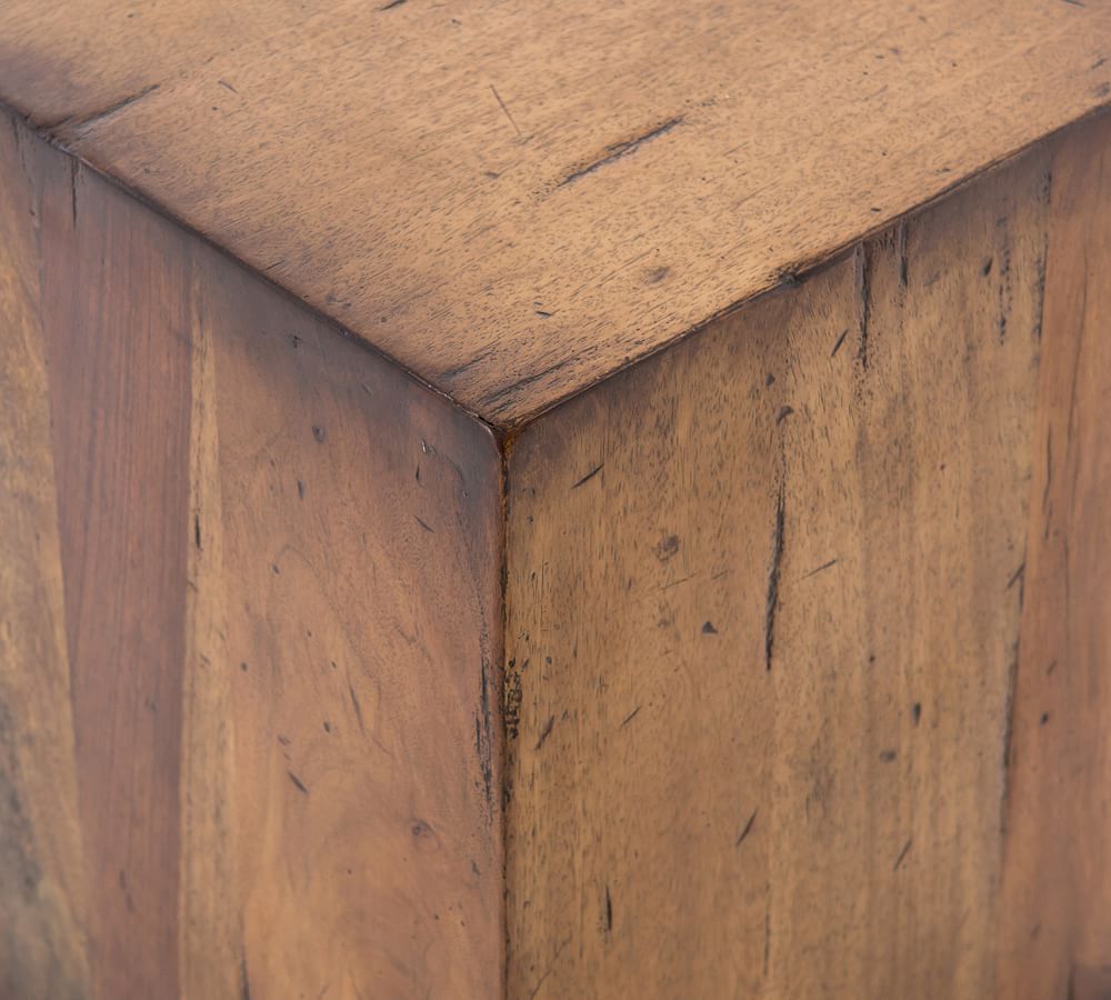 Pottery Barn Parkview Square Reclaimed Wood End Table (14")