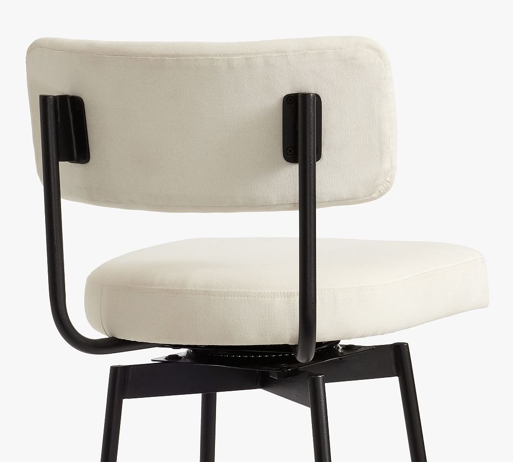 Pottery Barn Maison Upholstered Swivel Stool