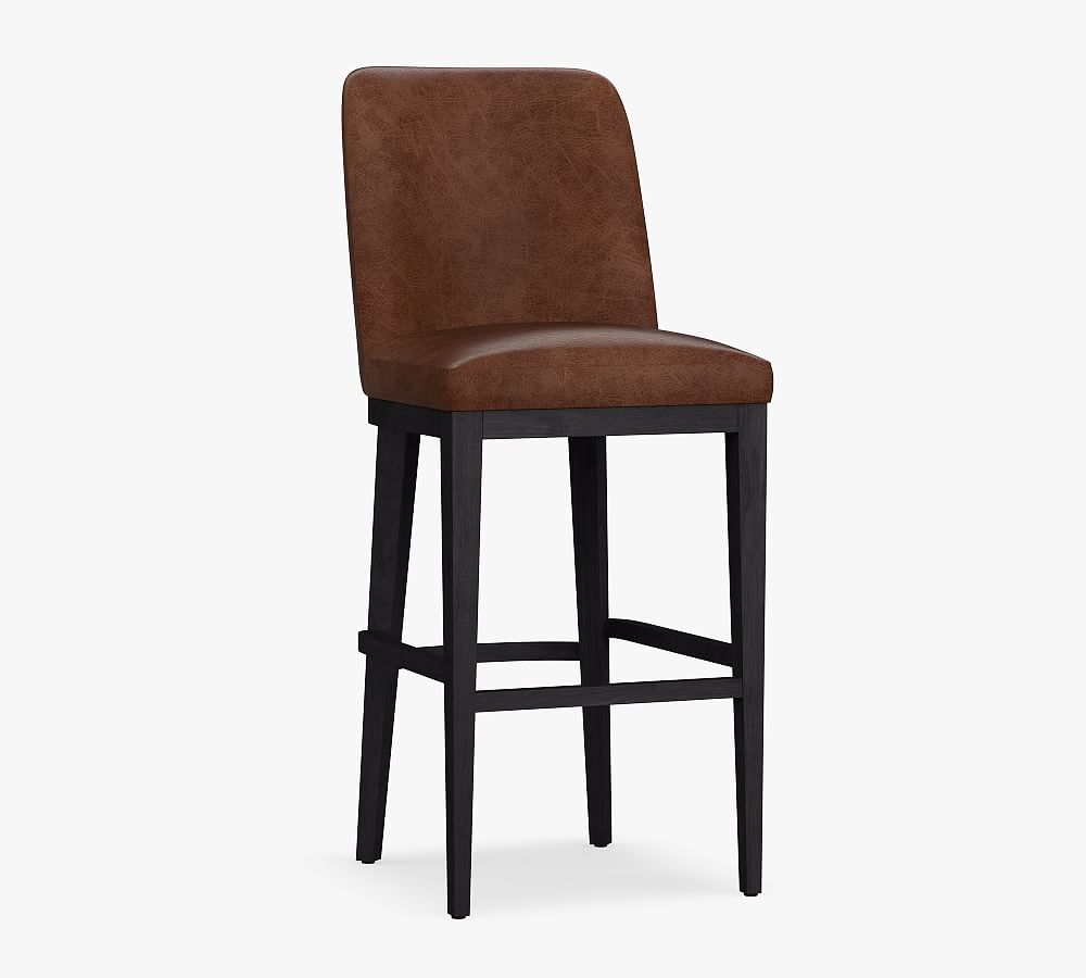 Pottery Barn Layton Leather Stool