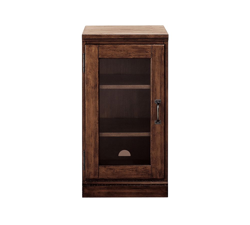 Pottery Barn Printer's Single Glass Door Cabinet (16")