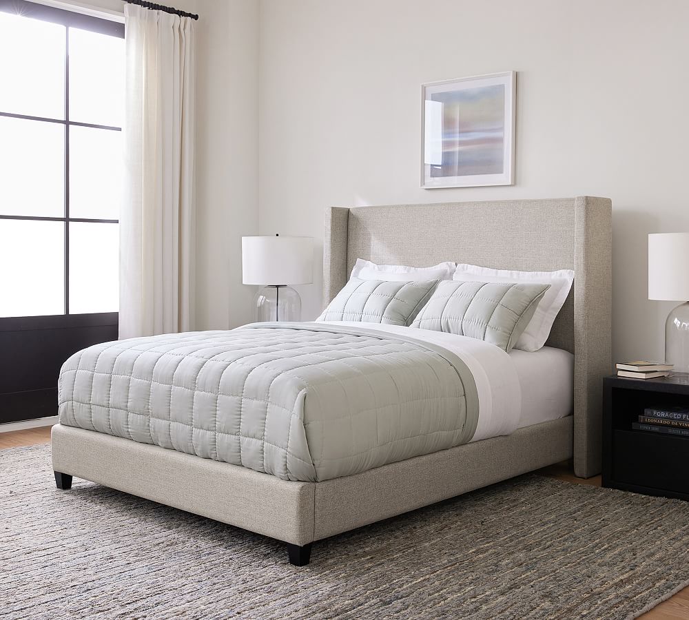 Pottery Barn Elliot Shelter Upholstered Bed