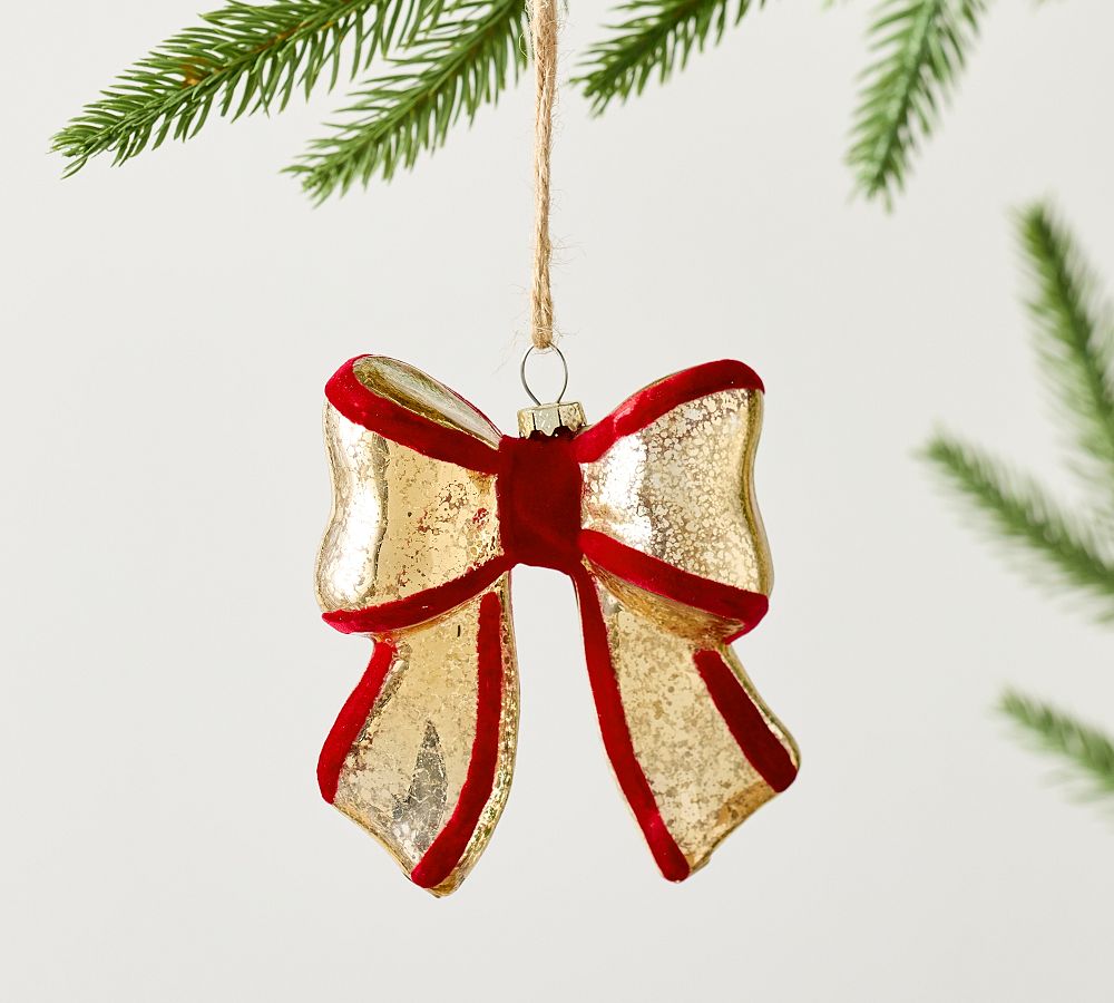 Pottery Barn Mercury Bow Ornament