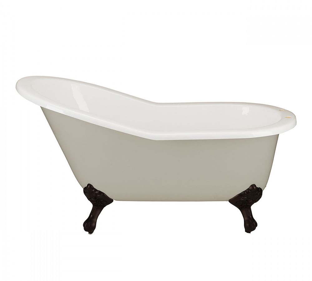 Pottery Barn Galvez 67" Clawfoot Painted Bathtub