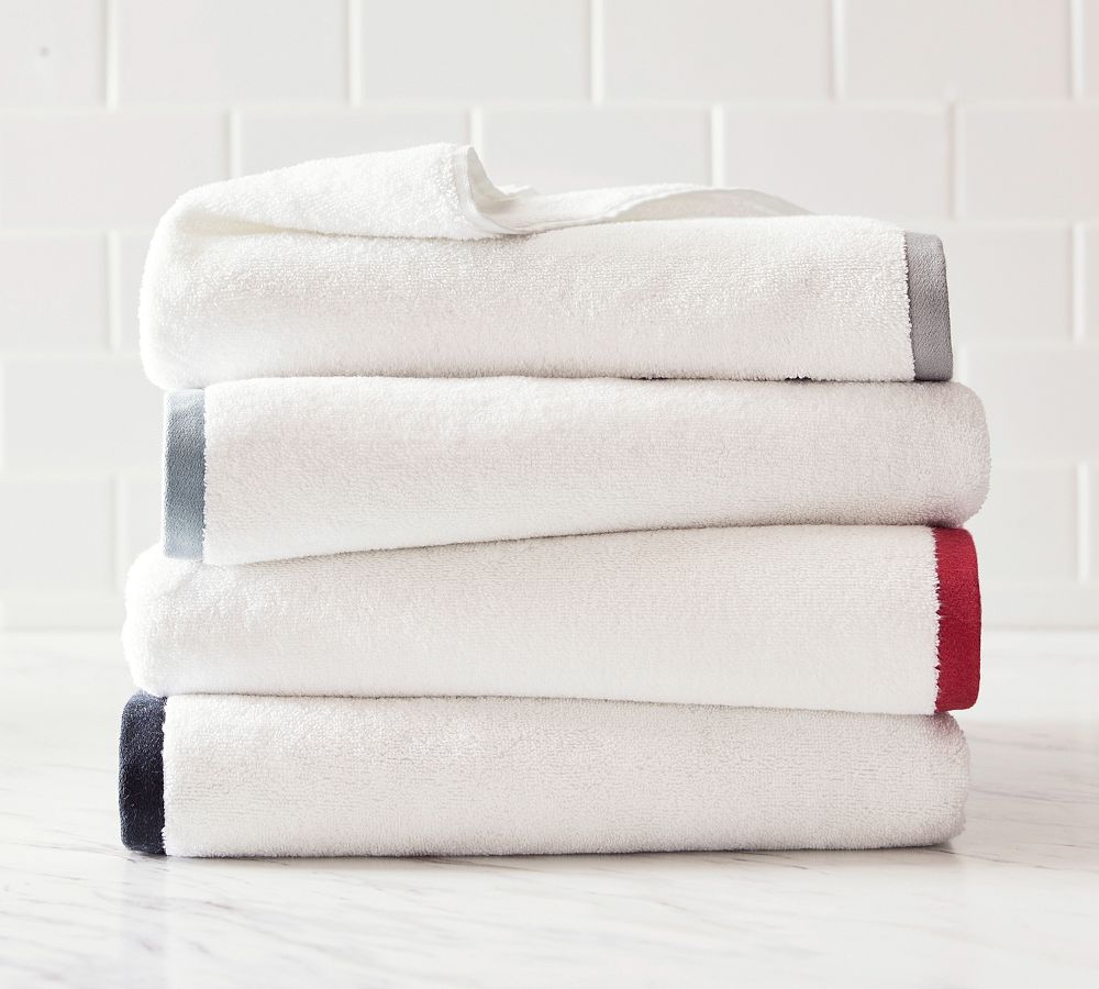 Pottery Barn Border Edge Towel