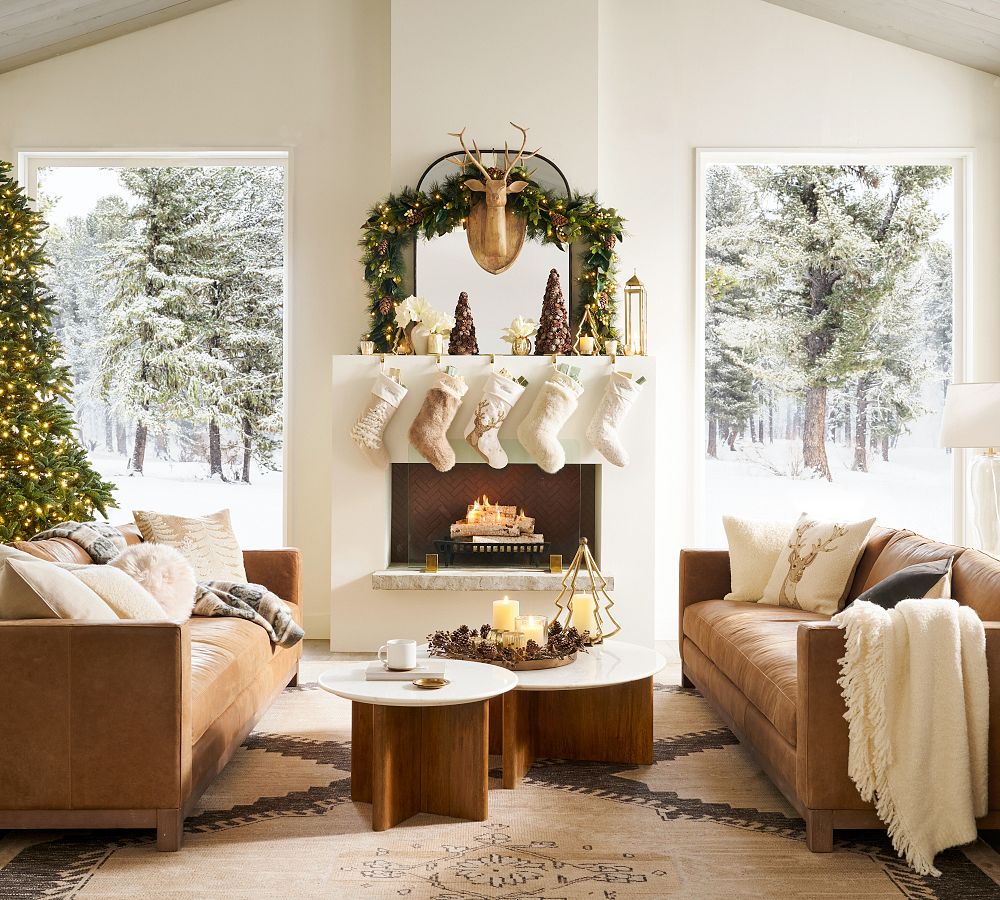 Pottery Barn Embellished Velvet Stockings