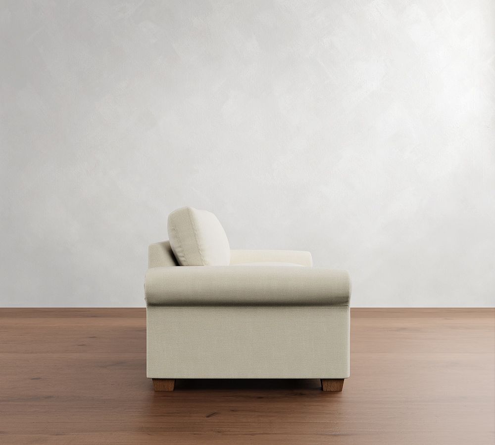Pottery Barn PB Comfort Modern Roll Arm Sofa (67"-102")