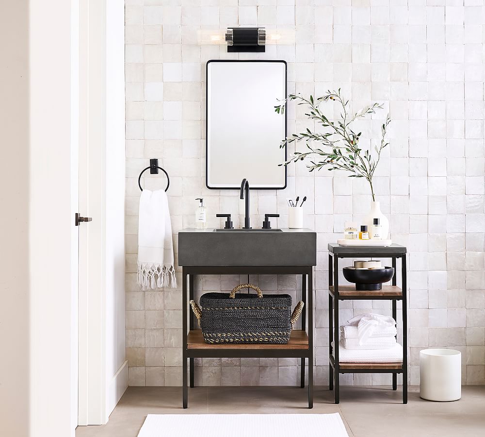 Pottery Barn Mason Glazed Stoneware Bathroom Accessories