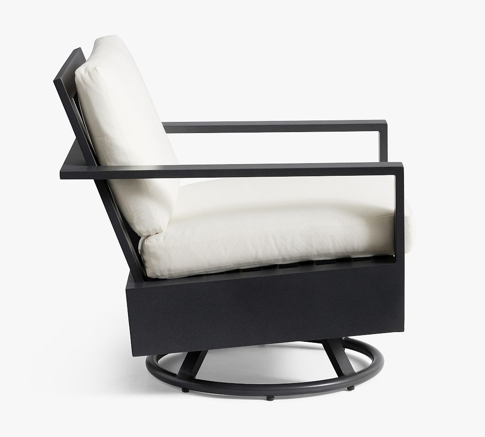 Pottery Barn Indio Metal Swivel Outdoor Lounge Chair