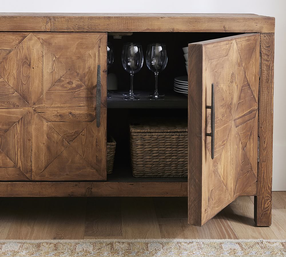 Pottery Barn Jovi Carved Reclaimed Wood Buffet (103.5")
