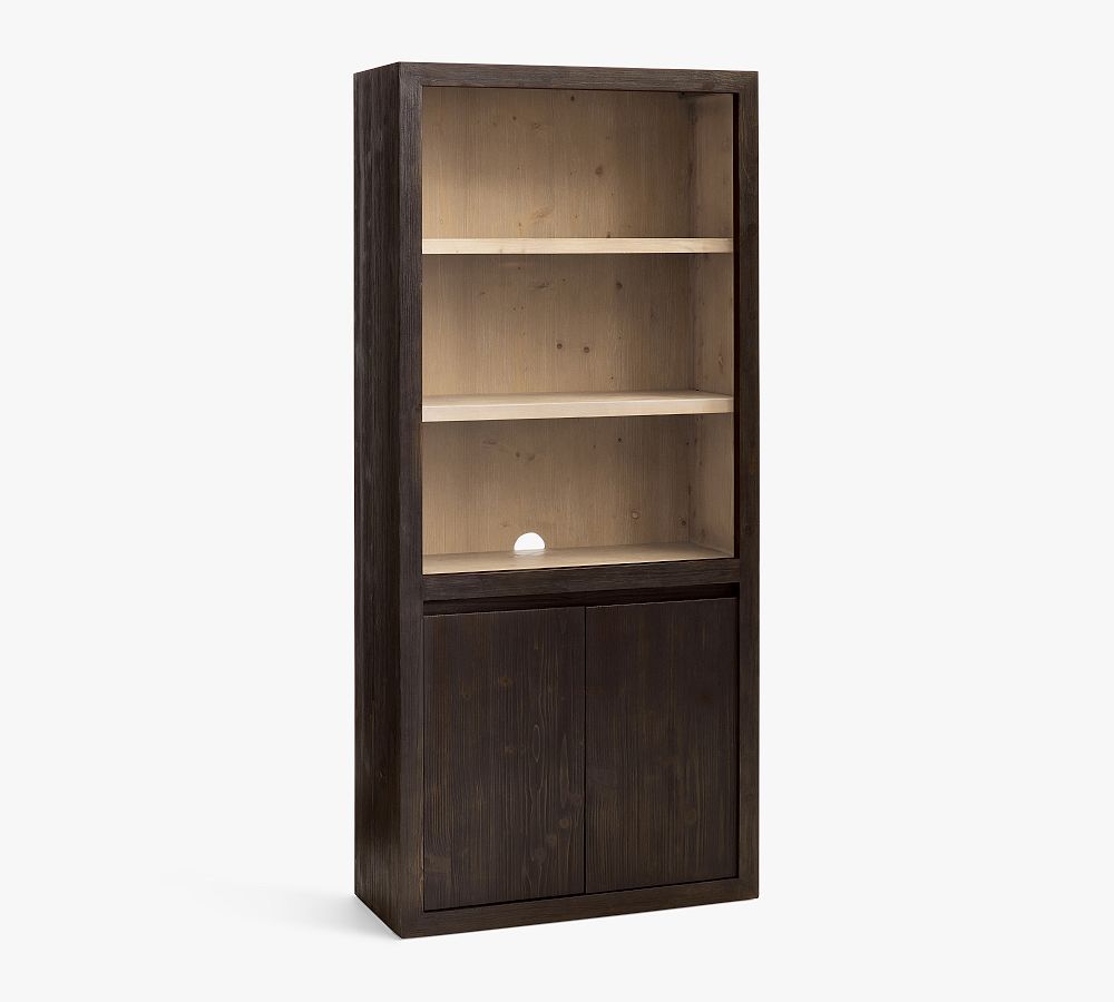 Pottery Barn Folsom Two-Toned Bookcase with Doors (33")