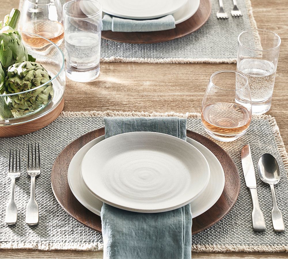 Pottery Barn Larkin Reactive Glaze Stoneware Salad Plates