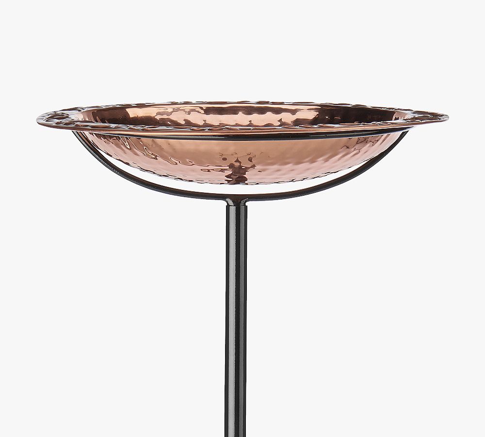 Pottery Barn Copper Bird Bath on Garden Pole