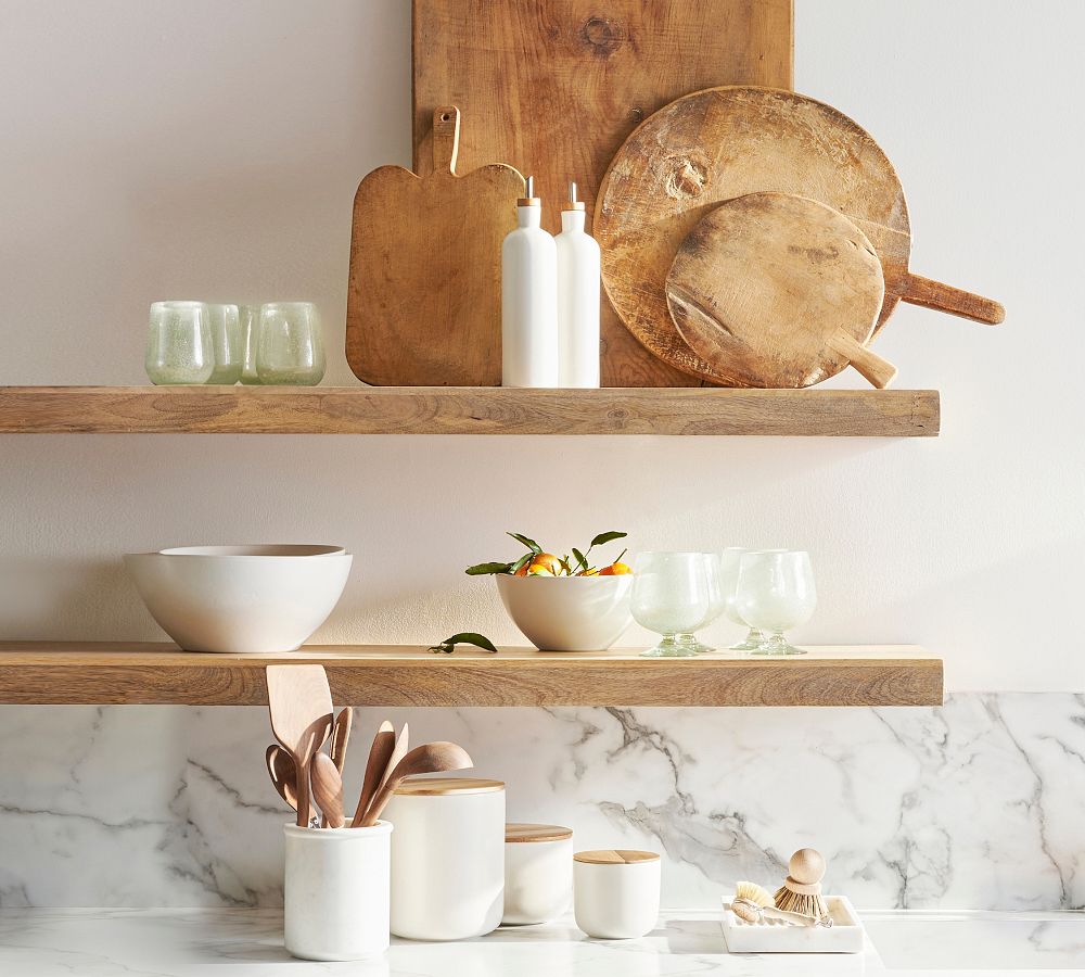 Pottery Barn Brighton Floating Wood Shelves