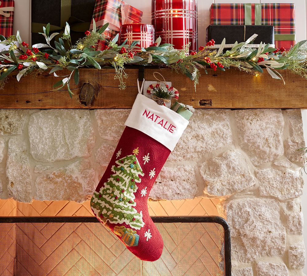 Pottery Barn Holiday Icons Crewel Stockings