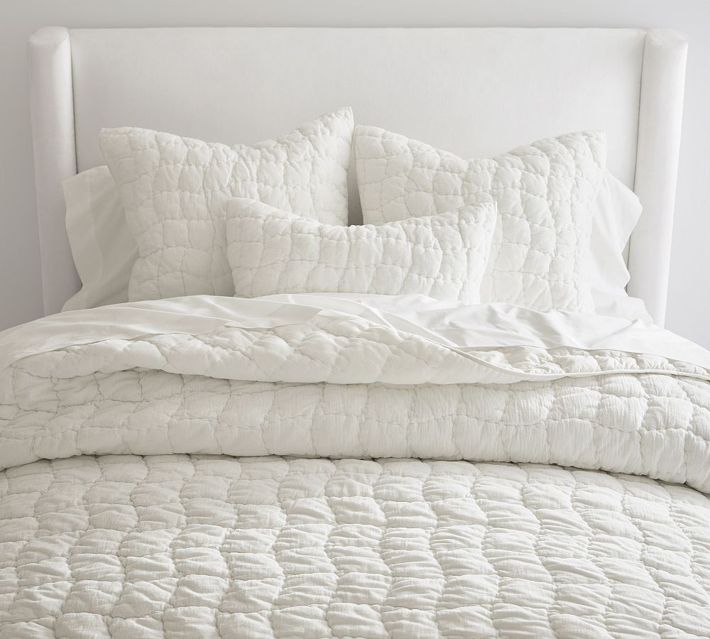 Pottery Barn Cozy Cloud Handcrafted Quilt