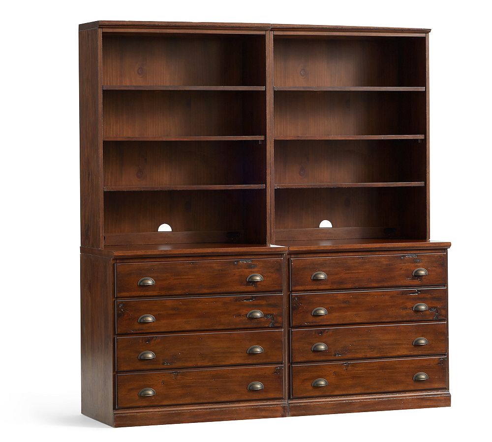 Pottery Barn Printers Storage Bookcase Suite (64")