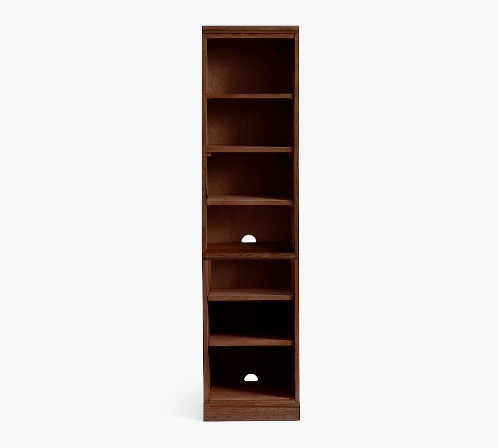 Pottery Barn Printer's Narrow Bookcase with Display Cabinet (16")