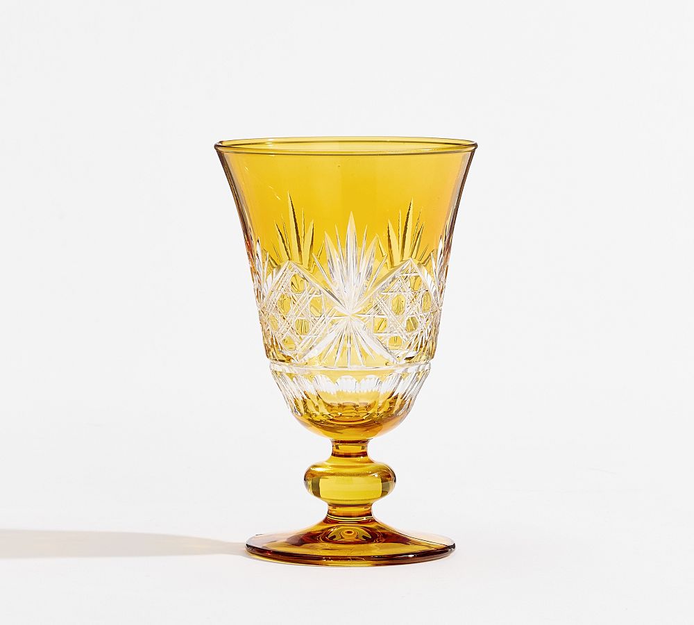 Pottery Barn Antique Cut Glass Goblets