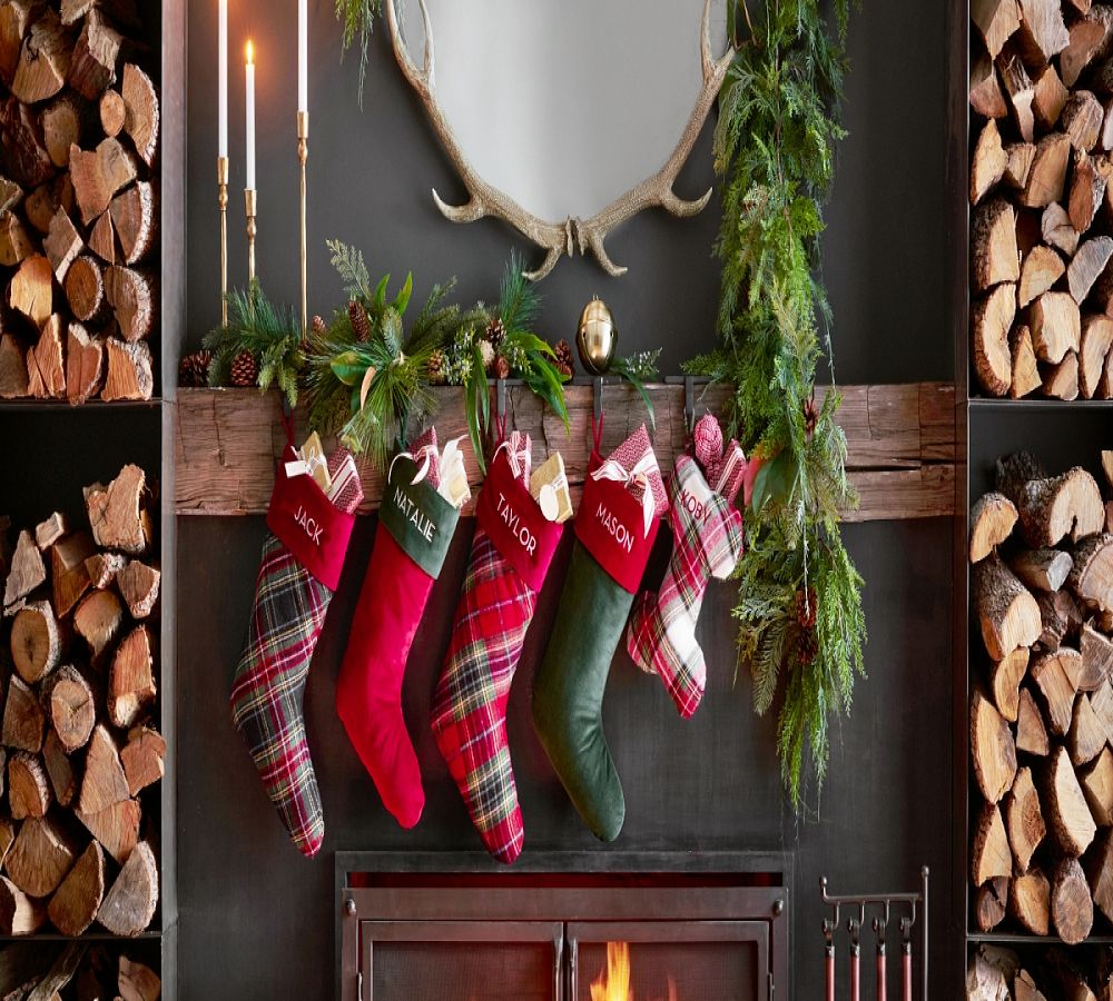 Pottery Barn Plaid Stockings
