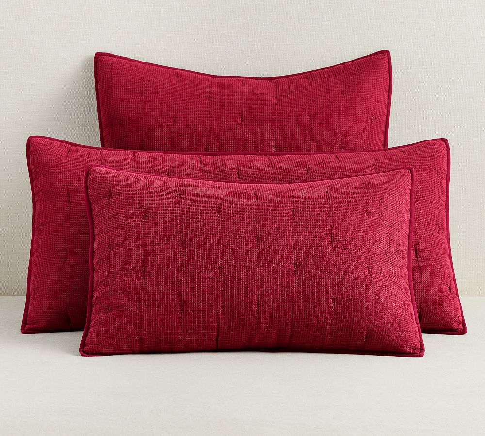 Pottery Barn European Flax Linen Waffle Quilt
