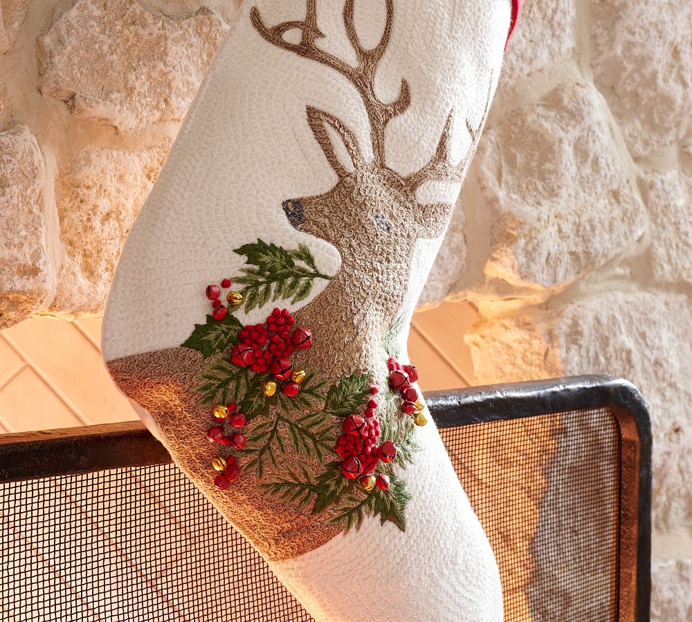 Pottery Barn Holiday Icons Crewel Stockings