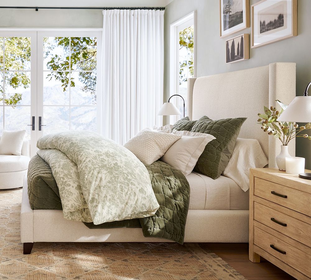 Pottery Barn Cozy Cloud Handcrafted Quilt