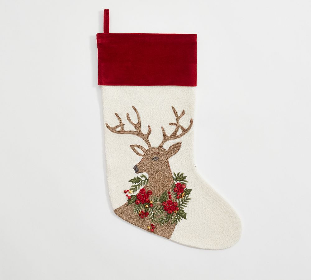 Pottery Barn Holiday Icons Crewel Stockings