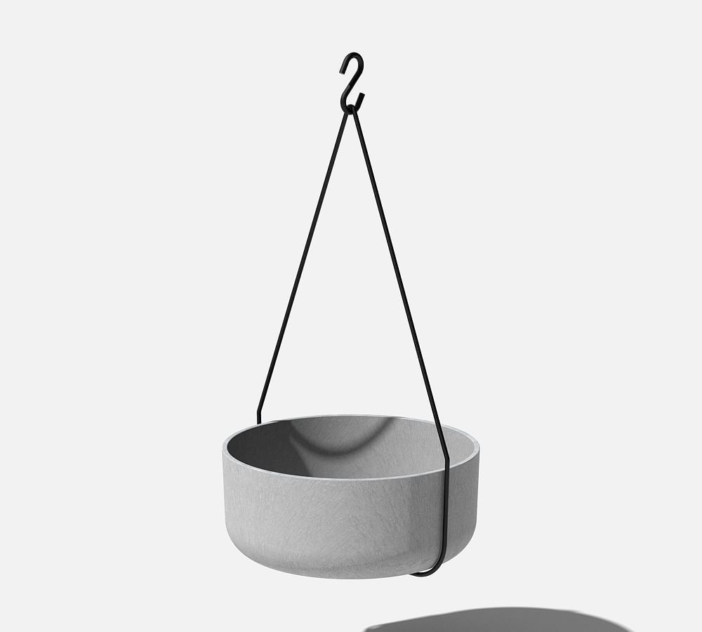 Pottery Barn All Weather Eco Hevea 14" Hanging Bowl Planters