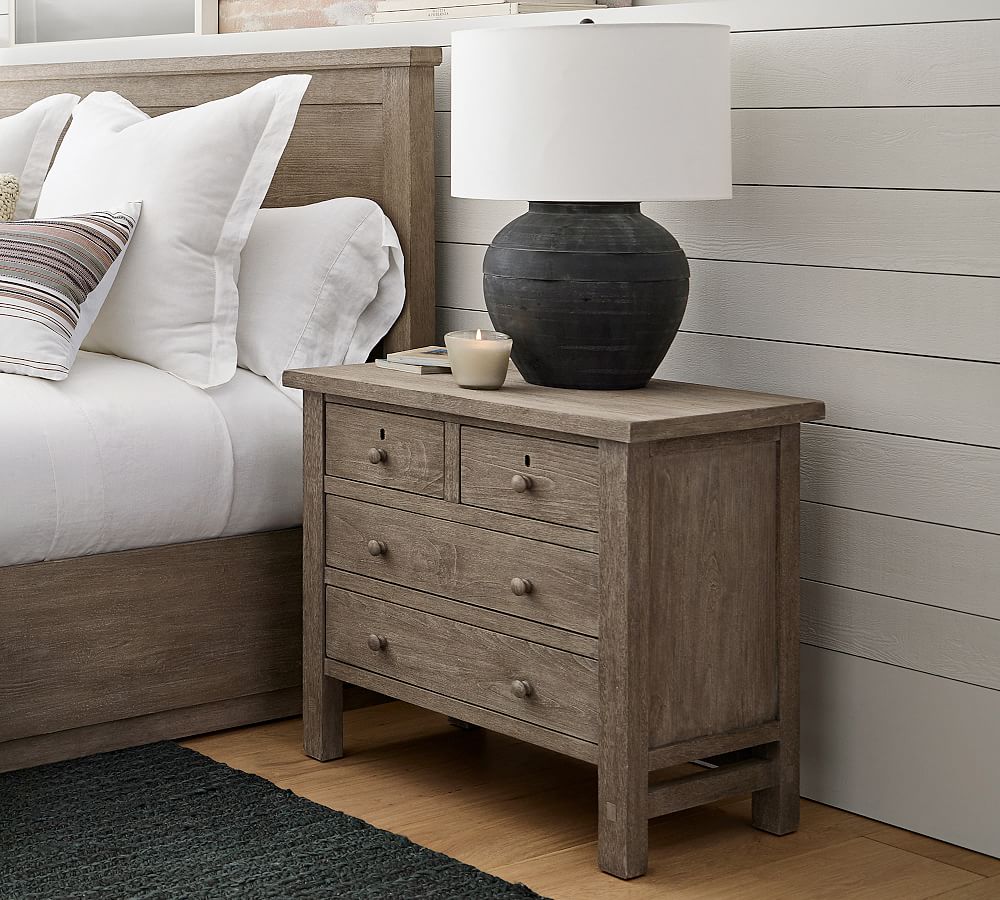 Pottery Barn Farmhouse 4-Drawer Nightstand (28.5")
