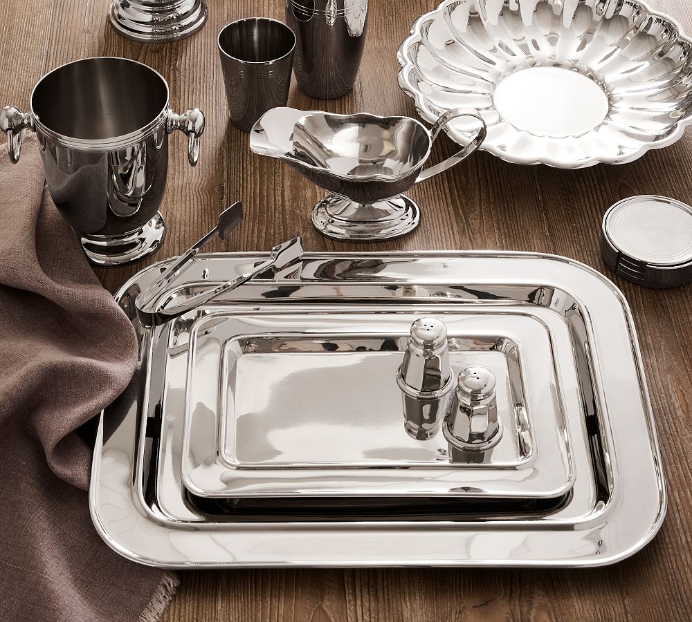 Pottery Barn Heritage Silver Entertaining Collection
