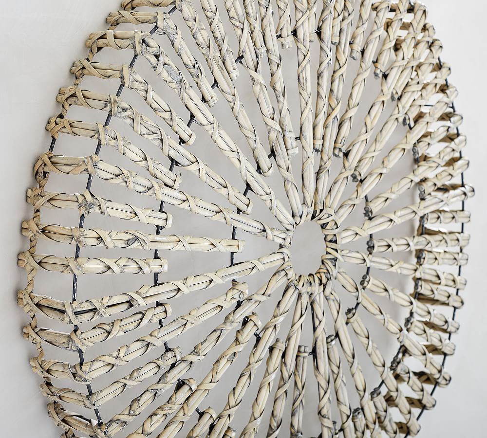 Pottery Barn Handwoven Willow Wheel Wall Art