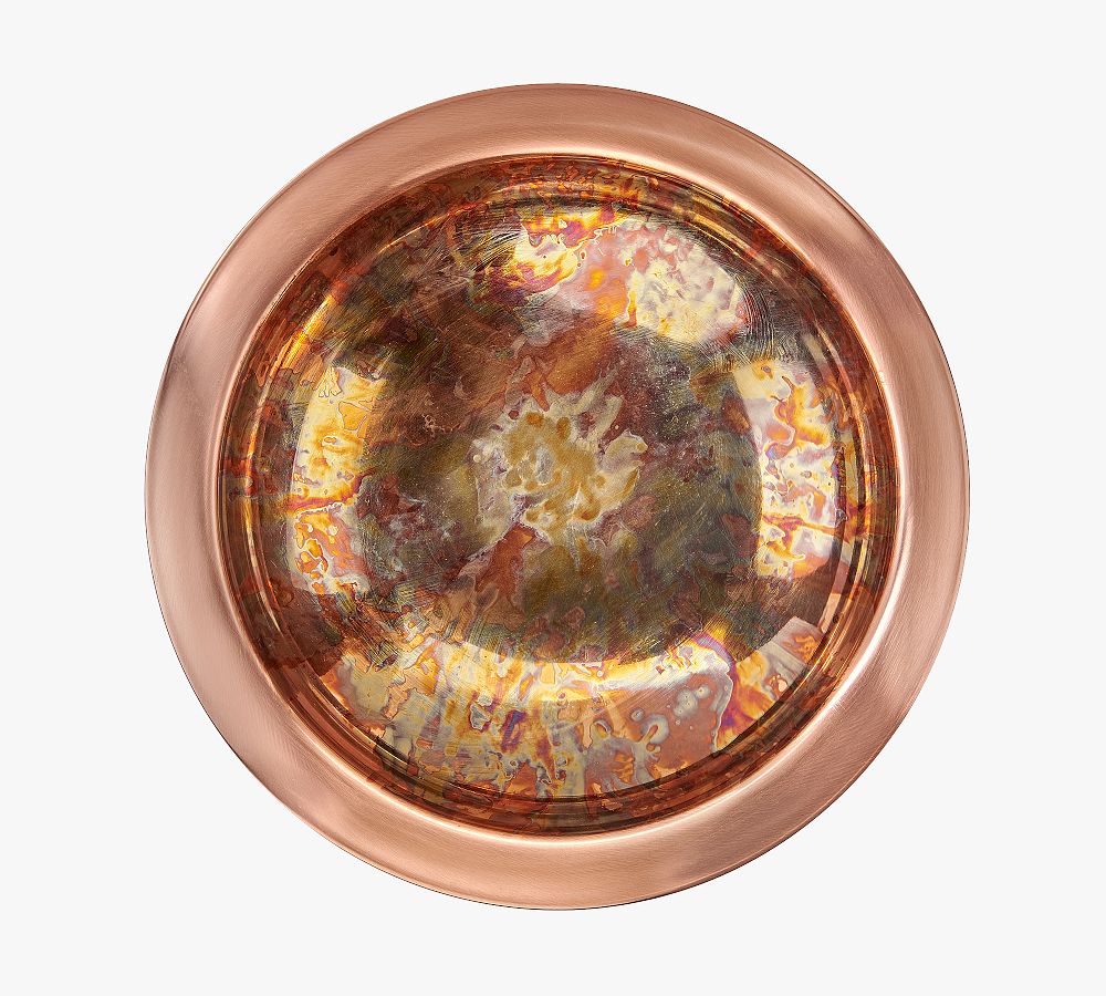 Pottery Barn Copper Bird Bath on Garden Pole