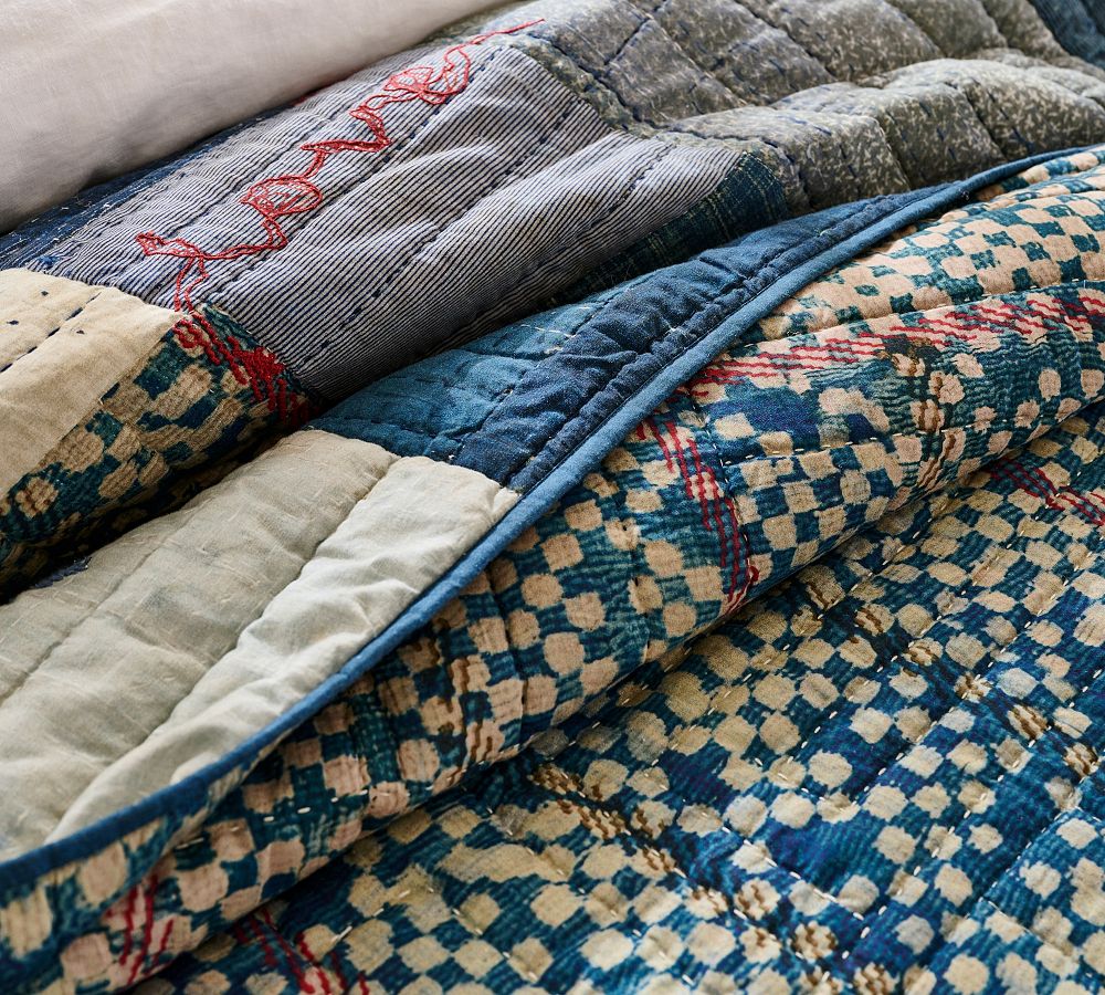 Pottery Barn Love Handcrafted Reversible Quilt