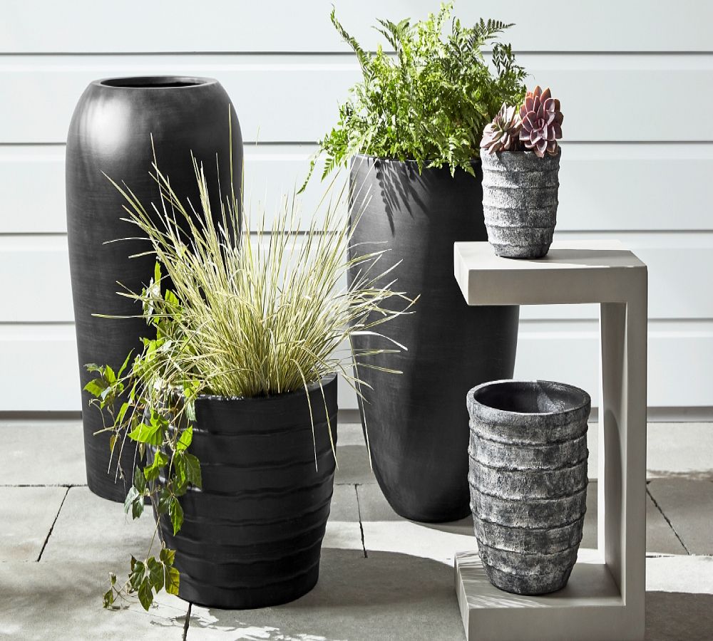 Pottery Barn Artisan Hand Painted Terracotta Outdoor Planters