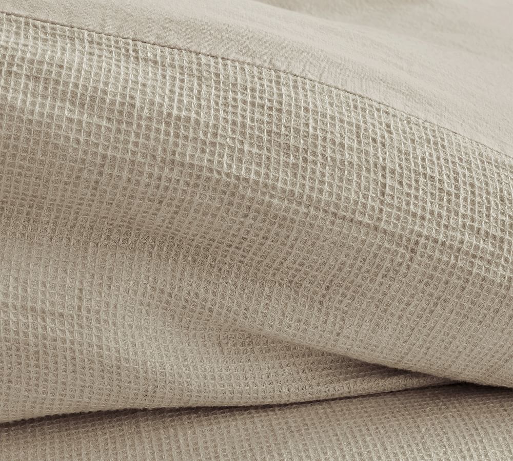 Pottery Barn European Flax Linen Waffle Duvet Cover