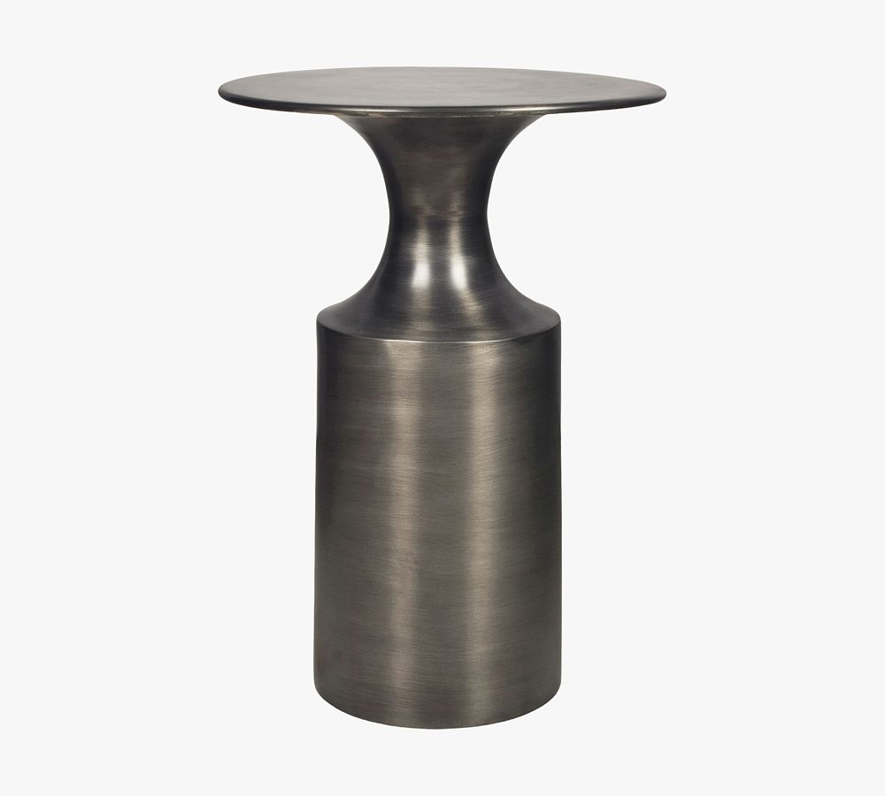 Pottery Barn Luciano Round Metal Accent Table (14.5")