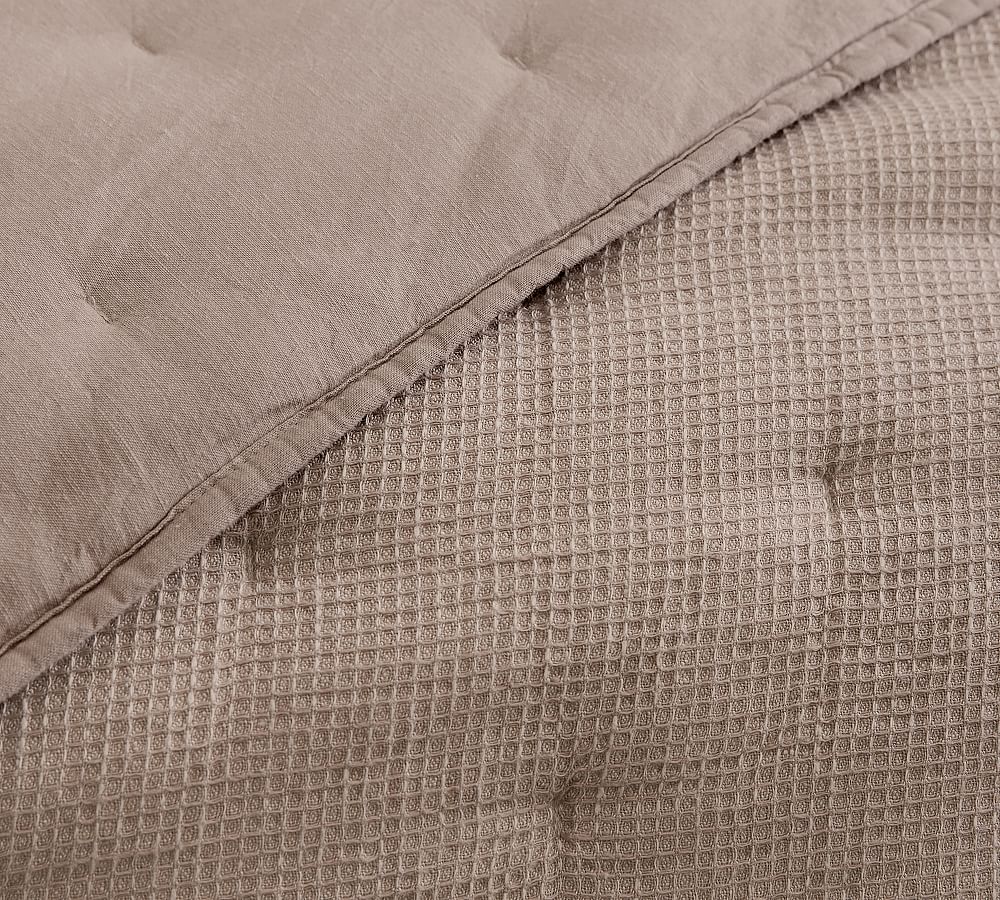Pottery Barn European Flax Linen Waffle Quilt